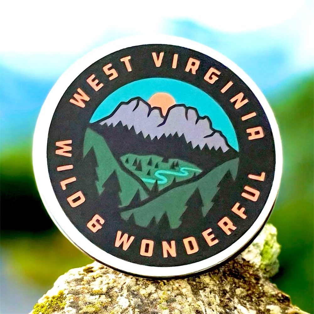 West Virginia Matte Finish PVC Removable Waterproof Decor Accent Sticker